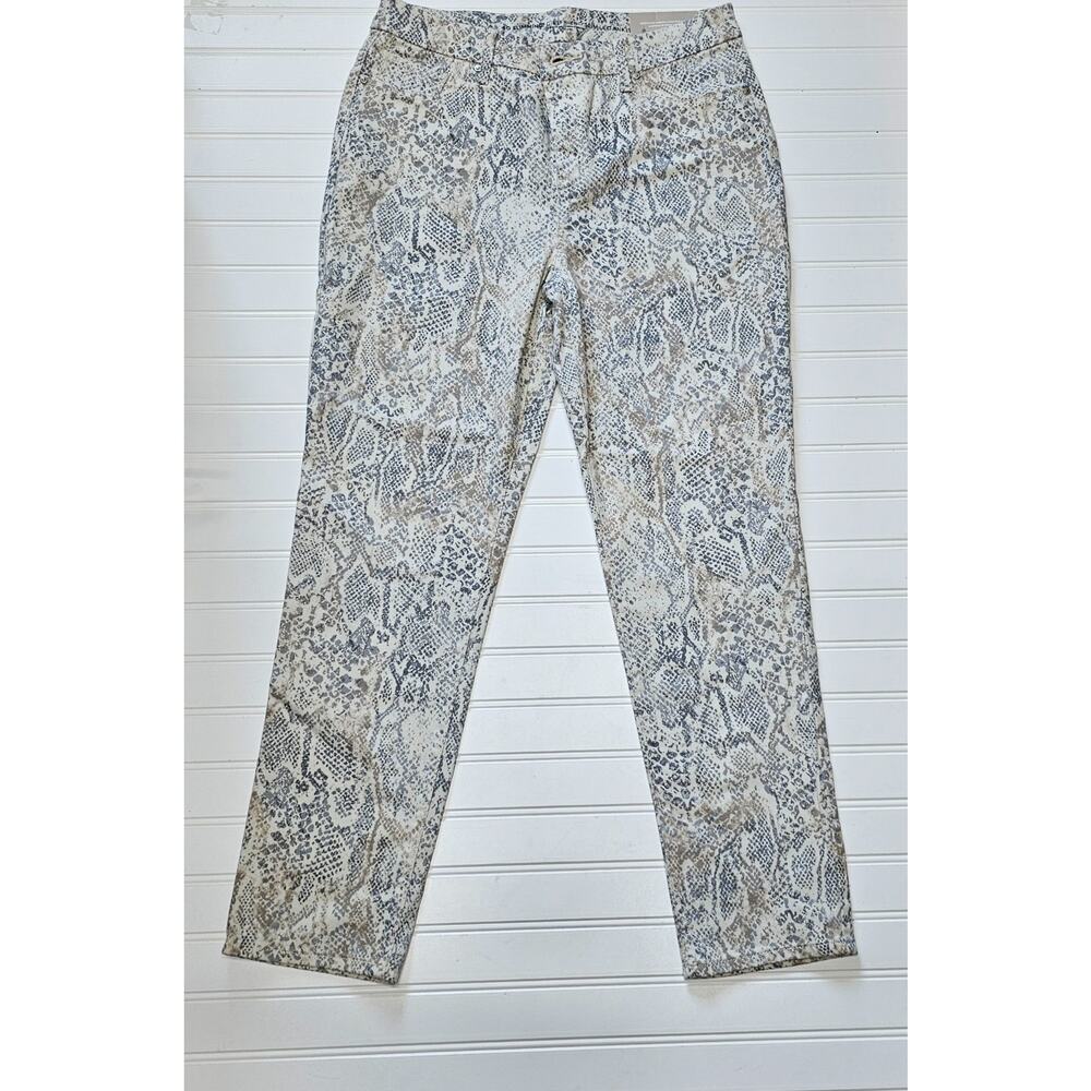 Chicos so slimming python girlfriend ankle jean chicos size 1R; US size 8R